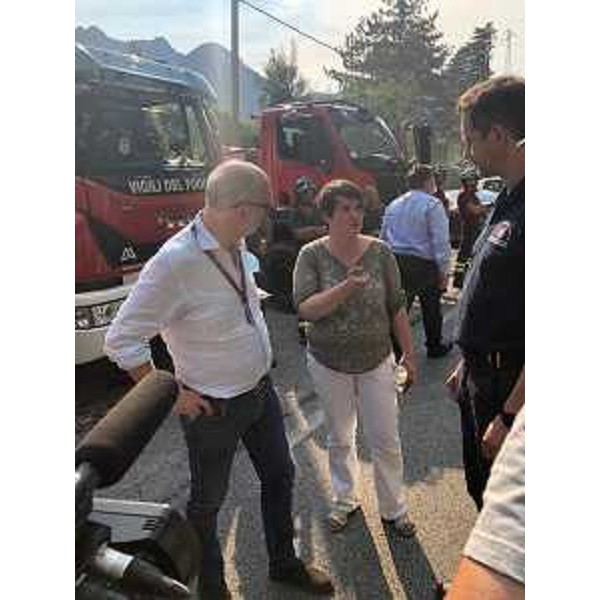 Riccardi con il sindaco di Resia Morandi - Riccardi con il sindaco di Resia Morandi