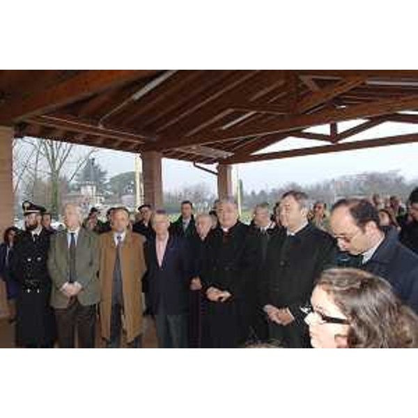 Riccardo Illy (Presidente Friuli Venezia Giulia), Dino De Antoni (Arcivescovo Gorizia), Marzio Strassoldo (Presidente Provincia Udine), Renato Nuovo (Sindaco Aiello del Friuli) e Fabio La Gioia (Parroco Aiello del Friuli) all'inaugurazione di due opere parrocchiali ad Aiello del Friuli. (Aiello del Friuli 08/12/06)