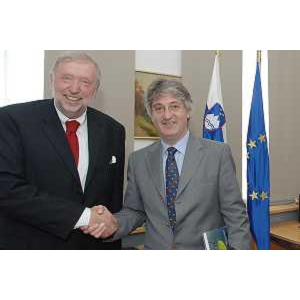 Renzo Tondo (Presidente Friuli Venezia Giulia) e Dimitrij Rupel (Ministro Esteri Slovenia) a Lubiana. (Lubiana 11/06/08)