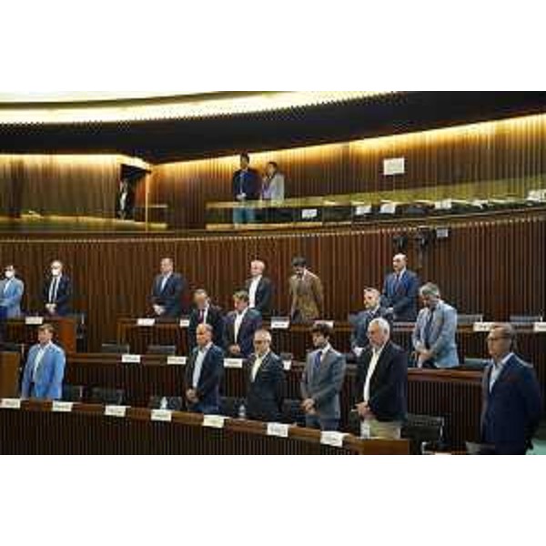 L'Aula durante la commemorazione - L'Aula durante la commemorazione