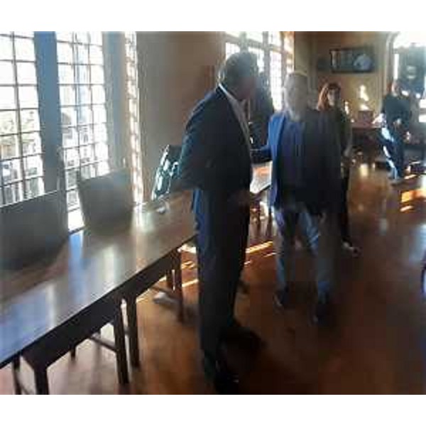 L'assessore Scoccimarro e il sindaco di Muggia Paolo Polidori - L'assessore Scoccimarro e il sindaco di Muggia Paolo Polidori