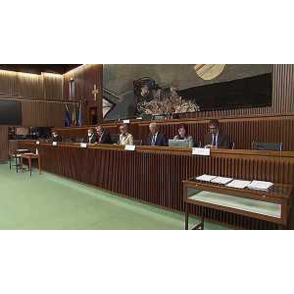 La I Commissione al lavoro durante l'illustrazione del ddl178 - La I Commissione al lavoro durante l'illustrazione del ddl178