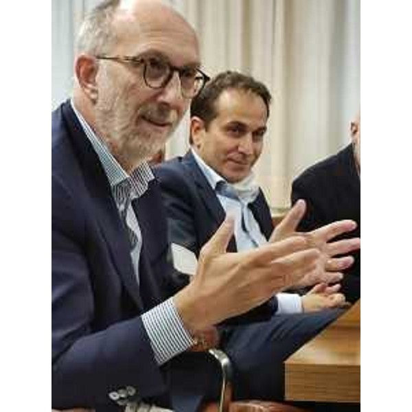 Il vicegovernatore Riccardi e il direttore generale di Asufc all'incontro con i sindaci - Il vicegovernatore Riccardi e il direttore generale di Asufc all'incontro con i sindaci