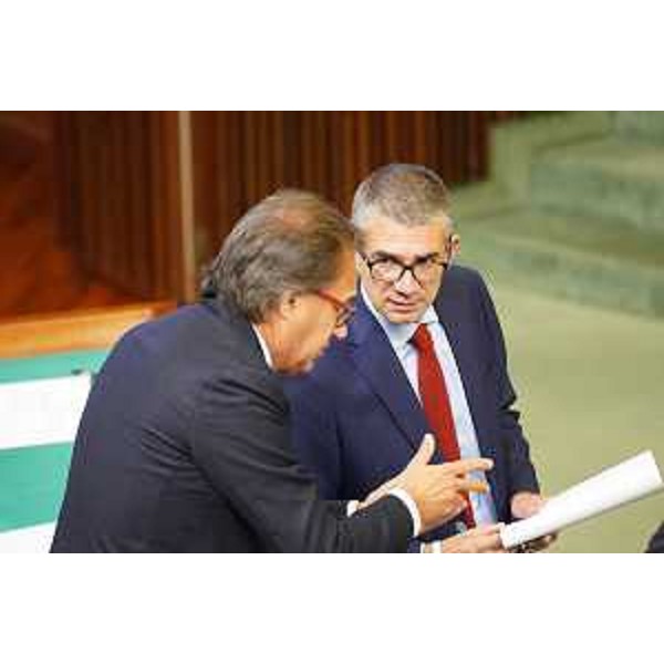 Mauro Di Bert, consigliere regionale Progetto Fvg per una Regione Speciale/AR, insieme a Pierpaolo Roberti, assessore regionale alle Autonomie locali - Mauro Di Bert, consigliere regionale Progetto Fvg per una Regione Speciale/AR, insieme a Pierpaolo Roberti, assessore regionale alle Autonomie locali