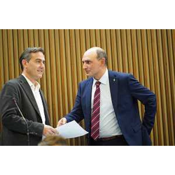 Massimo Morettuzzo (Patto) con Cristian Sergo (M5S) - Massimo Morettuzzo (Patto) con Cristian Sergo (M5S)