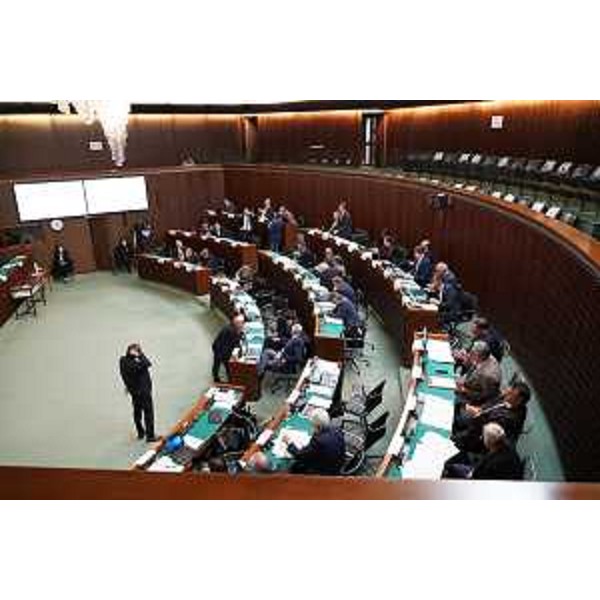 L'Aula durante i lavori - L'Aula durante i lavori