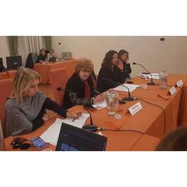 L'assessore regionale Gibelli mentre interviene alla tavola rotonda - L'assessore regionale Gibelli mentre interviene alla tavola rotonda