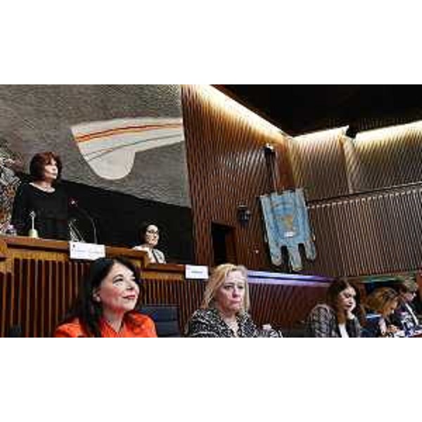 Lassessore regionale al Lavoro, Formazione, Istruzione, Ricerca, Università e Famiglia Alessia Rosolen durante la conferenza nazionale delle presidenti delle Commissioni pari opportunità delle Regioni e Province autonome. - Lassessore regionale al Lavoro, Formazione, Istruzione, Ricerca, Università e Famiglia Alessia Rosolen durante la conferenza nazionale delle presidenti delle Commissioni pari opportunità delle Regioni e Province autonome.