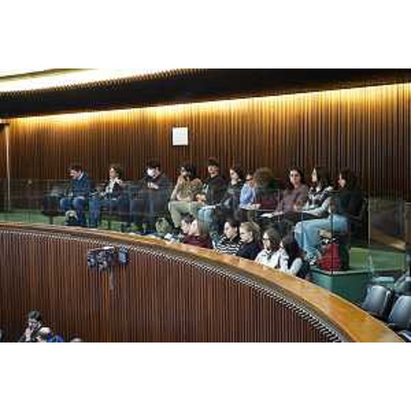 Alunni del liceo Linussio di Codroipo assistono ai lavori d'Aula - Alunni del liceo Linussio di Codroipo assistono ai lavori d'Aula