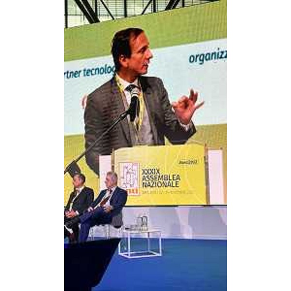 Il governatore Fedriga nel corso del suo intervento - Il governatore Fedriga nel corso del suo intervento