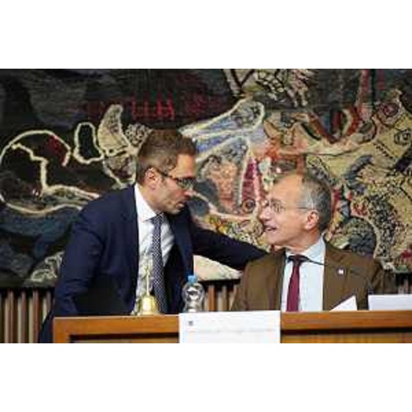 Vicepresidente e presidente del Cr Fvg, Stefano Mazzolini e Piero Mauro Zanin, alternatisi alla guida dell'Aula - Vicepresidente e presidente del Cr Fvg, Stefano Mazzolini e Piero Mauro Zanin, alternatisi alla guida dell'Aula