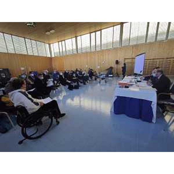 Un'immagine della riunione della Consulta - Un'immagine della riunione della Consulta