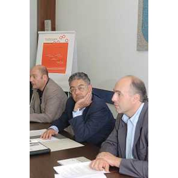 Roberto Antonaz (Assessore regionale Cultura) alla presentazione del corso di perfezionamento teatrale "Progetto Thierry Salmon" in programma a Udine presso il CSS. (Trieste 19/07/05)