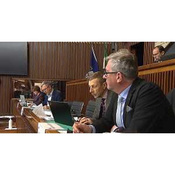 L'assessore regionale alle Risorse agroalimentari, forestali, ittiche e alla Montagna, Stefano Zannier, durante la discussione in aula - L'assessore regionale alle Risorse agroalimentari, forestali, ittiche e alla Montagna, Stefano Zannier, durante la discussione in aula 