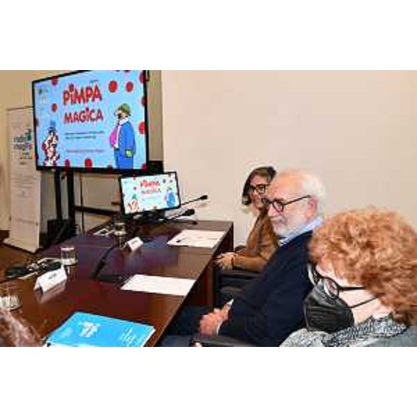 Un momento della presentazione del progetto Pimpa Magica - Un momento della presentazione del progetto Pimpa Magica