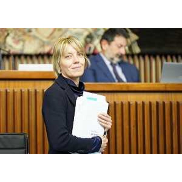 L'assessore alle Finanze Barbara Zilli durante i lavori del Consiglio. - L'assessore alle Finanze Barbara Zilli durante i lavori del Consiglio.