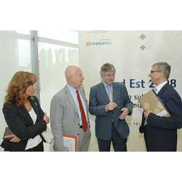 Renzo Tondo (Presidente Friuli Venezia Giulia) e Adalberto Valduga (Confindustria FVG) al Convegno Nord Est 2008, a Mestre. (Mestre 14/07/08)