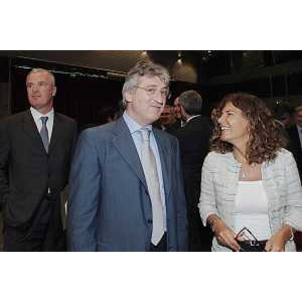 Renzo Tondo (Presidente Friuli Venezia Giulia) con Emma Marcegaglia (Presidente Confindustria) al Convegno Nord Est 2008, a Mestre. (Mestre 14/07/08)