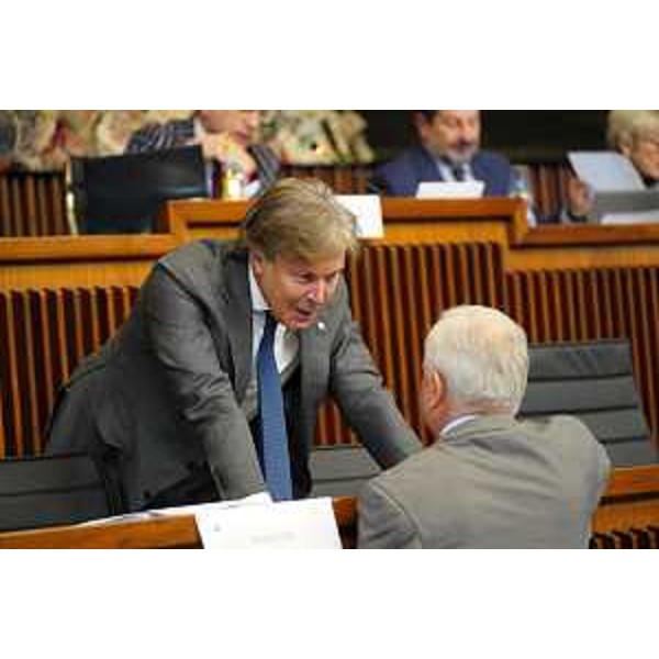 L'assessore Fvg alle Attività produttive, Sergio Emidio Bini, con Giuseppe Sibau (PrFvg/Ar) - L'assessore Fvg alle Attività produttive, Sergio Emidio Bini, con Giuseppe Sibau (PrFvg/Ar)