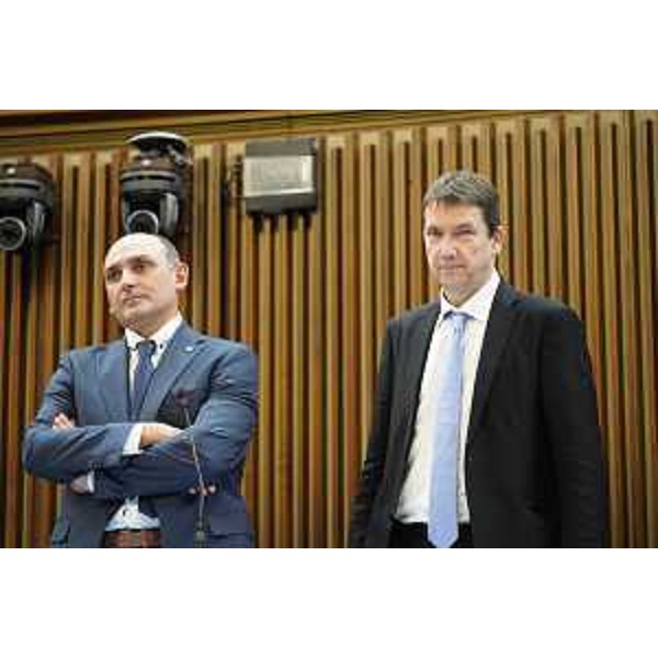 I pentastellati Cristian Sergo e Andrea Ussai - I pentastellati Cristian Sergo e Andrea Ussai