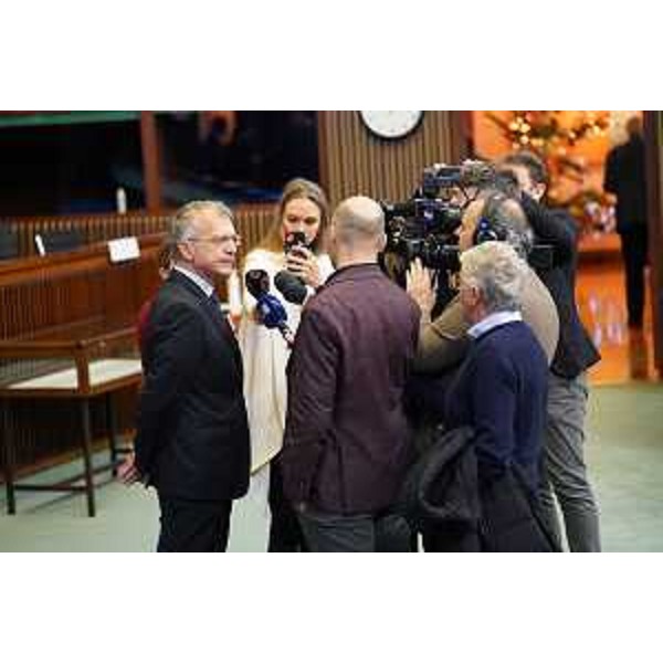Il presidente del Cr Fvg, Piero Mauro Zanin, intervistato a fine conferenza stampa - Il presidente del Cr Fvg, Piero Mauro Zanin, intervistato a fine conferenza stampa