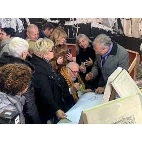 Il presidente del Consiglio regionale del Fvg, Piero Mauro Zanin, insieme al maestro Giorgio Celiberti - Il presidente del Consiglio regionale del Fvg, Piero Mauro Zanin, insieme al maestro Giorgio Celiberti