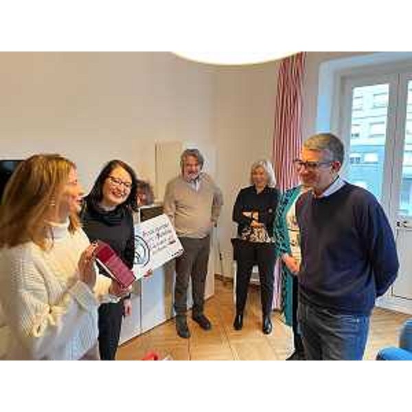 Un momento della visita alla Casa Abc di via Tiepolo a Trieste - Un momento della visita alla Casa Abc di via Tiepolo a Trieste