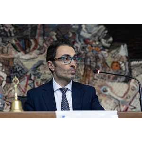 Stefano Mazzolini (Lega), mentre guida l'Aula - Stefano Mazzolini (Lega), mentre guida l'Aula
