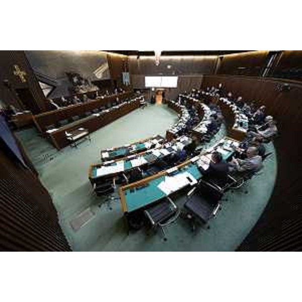 L'Aula durante i lavori - L'Aula durante i lavori