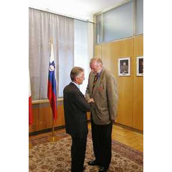 Riccardo Illy (Presidente Friuli Venezia Giulia) e Dimitri Rupel (Ministro Affari esteri Slovenia) a Lubiana. (Lubiana 02/09/03)