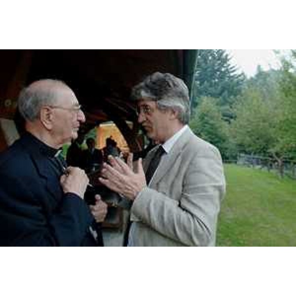 Renzo Tondo (Presidente Regione Friuli Venezia Giulia), Alfredo Battisti (Vescovo emerito di Udine). (Cercivento 19/07/08) 