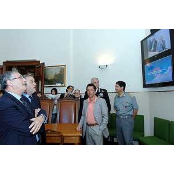 Vanni Lenna (Assessore regionale all'ambiente e lavori pubblici, delegato alla protezione civile), Ivo Salemme (Prefetto di Udine) (udine 22/07/08)