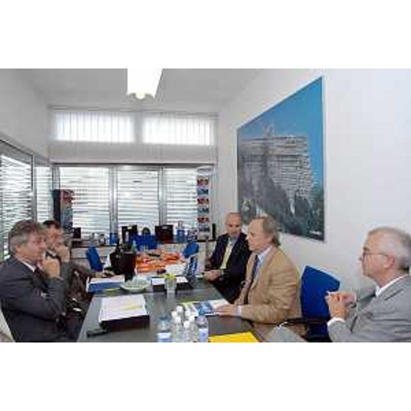 Renzo Tondo (Presidente Regione Friuli Venezia Giulia) in visita all'azienda Pilosio di Feletto Umberto. (Udine 22/07/08)