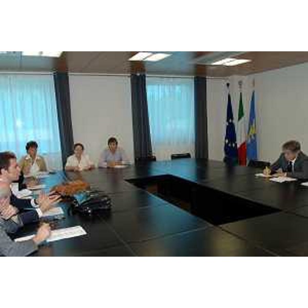 Renzo Tondo (Presidente Regione Friuli Venezia Giulia) incontra le Organizzazioni sindacali Cgil, Cisl e Uil. (Udine 21/07/08)