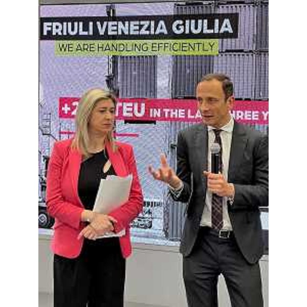 L'intervento del Governatore Massimiliano Fedriga durante la cerimonia di inaugurazione dello stand del Friuli Venezia Giulia alla Fiera Transport logistic di Monaco - L'intervento del Governatore Massimiliano Fedriga durante la cerimonia di inaugurazione dello stand del Friuli Venezia Giulia alla Fiera Transport logistic di Monaco 