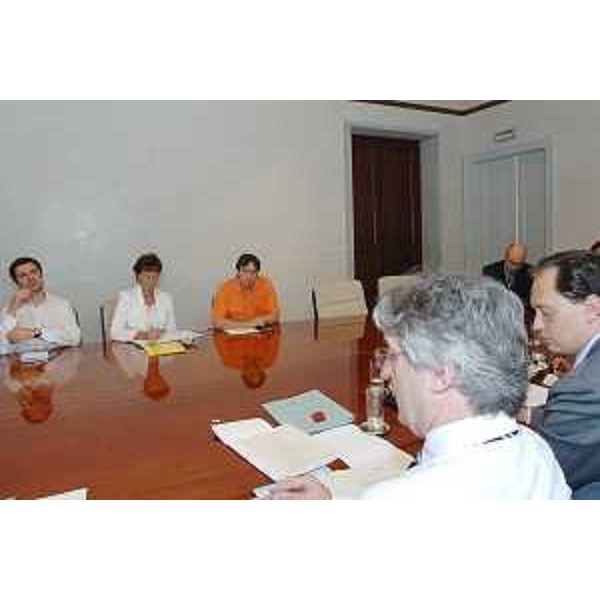 Renzo Tondo (Presidente Friuli Venezia Giulia) e Luca Ciriani (Assessore regionale Attività produttive) agli incontri della seconda Giornata della Sburocratizzazione. (Trieste 24/07/08)