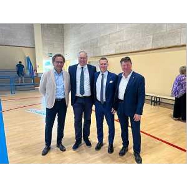 Il consigliere regionale Mauro Di Bert, il presidente Mauro Bordin, il sindaco Ivan Diego Boemo, il consigliere regionale Alberto Budai - Il consigliere regionale Mauro Di Bert, il presidente Mauro Bordin, il sindaco Ivan Diego Boemo, il consigliere regionale Alberto Budai