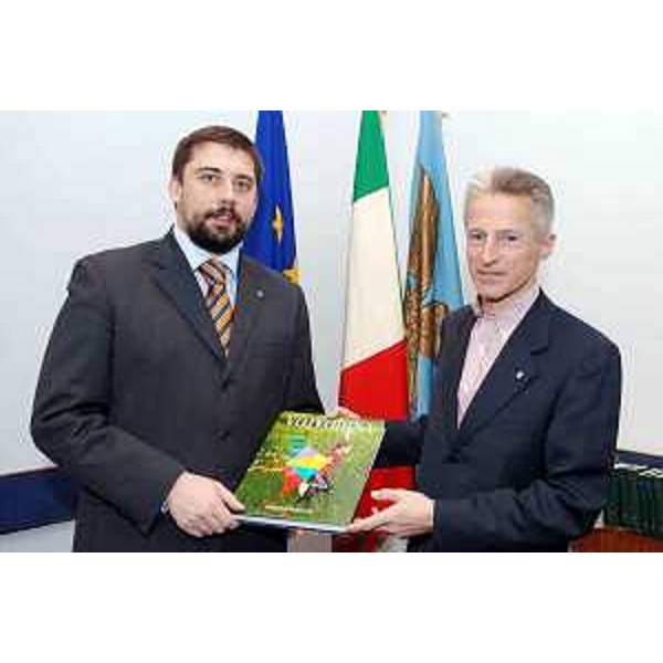 Riccardo Illy (Presidente Regione Friuli Venezia Giulia) con Bojan Kostres (Presidente dell'Assemblea della Vojvodina) - Trieste 10/04/06