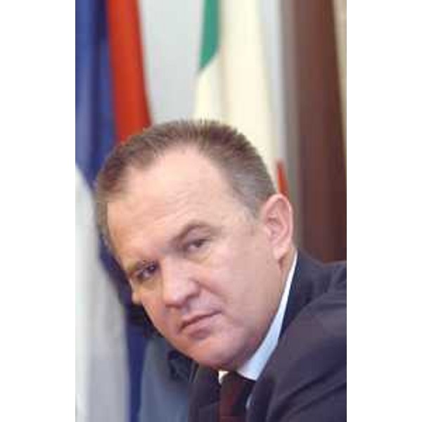Dragan Cavic (Presidente Repubblica Serba di Bosnia) nella sede della Regione a Trieste. (Trieste 19/09/03) 