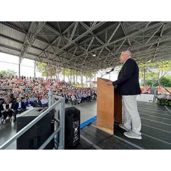 L'intervento del presidente del Cr Fvg, Mauro Bordin, davanti alla platea affollata - L'intervento del presidente del Cr Fvg, Mauro Bordin, davanti alla platea affollata
