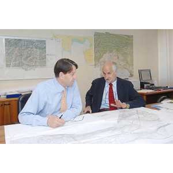 Lodovico Sonego (Assessore regionale Infrastrutture di Trasporto) con Milos Budin (Sottosegretario Commercio internazionale) a Trieste. (Trieste 03/07/07)