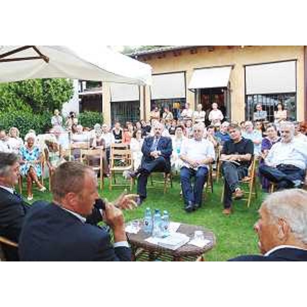 Renzo Tondo (Presidente Friuli Venezia Giulia) ed Ettore Romoli (Sindaco Gorizia) a Gorizia alla presentazione del libro "Ingorgo" di Tommaso Cerno (Giornalista). (Gorizia 04/08/08)