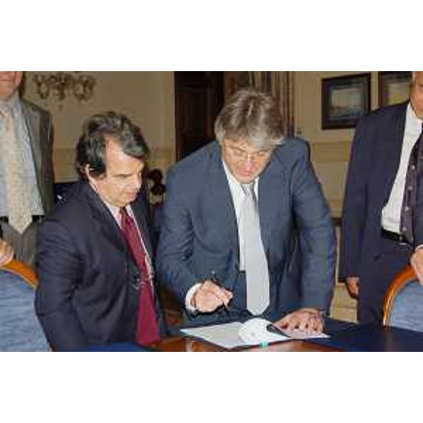 Renato Brunetta (Ministro Pubblica Amministrazione e Innovazione) e Renzo Tondo (Presidente Friuli Venezia Giulia) a Roma. (Roma 05/08/08)