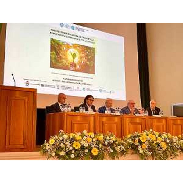 L'assessore regionale alle Attività produttive e turismo Sergio Emidio Bini (il secondo da sinistra) durante il convegno "Transizione ecologica ed energetica: opportunità e strumenti per le imprese" - L'assessore regionale alle Attività produttive e turismo Sergio Emidio Bini (il secondo da sinistra) durante il convegno "Transizione ecologica ed energetica: opportunità e strumenti per le imprese"