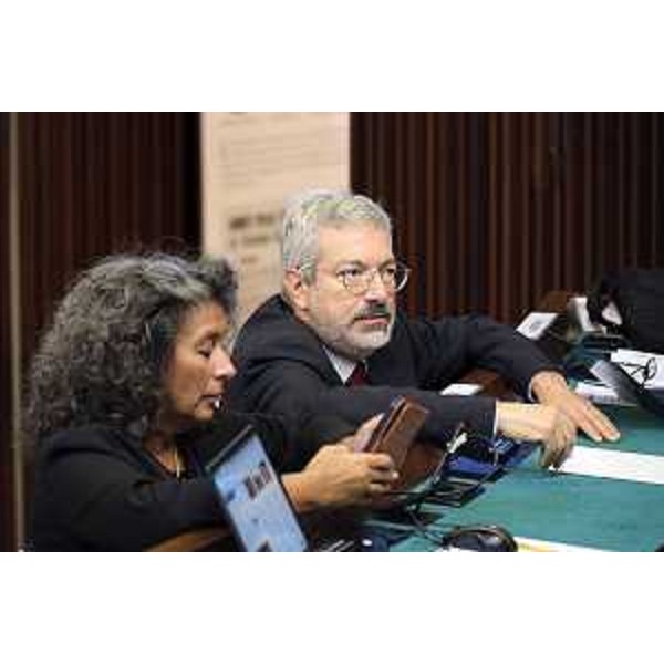 Serena Pellegrino (Avs) e Furio Honsell (Open) - Commissione
