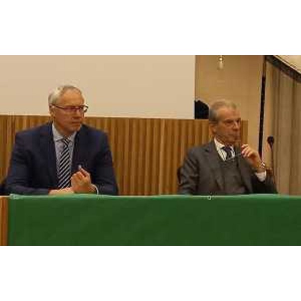 Il presidente Bordin (a sinistra nella foto) assieme a Marco De Eccher, presidente del Comitato Telethon - Il presidente Bordin (a sinistra nella foto) assieme a Marco De Eccher, presidente del Comitato Telethon