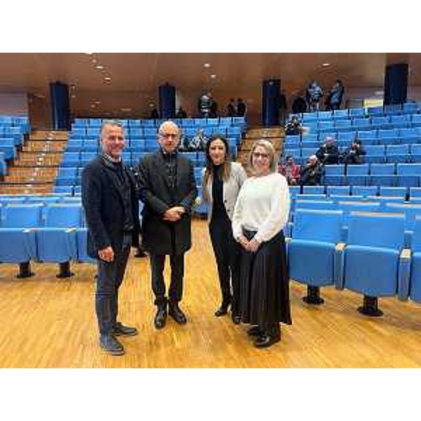  - Nella foto l'assessore comunale di Latisana Sandro Vignotto, il sindaco Lanfranco Sette, la consigliera regionale Maddalena Spagnolo e la presidente dell'Autorità di bacino distrettuale delle alpi orientali Marina Colaizzi