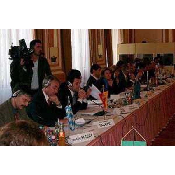 Franco Iacop (Assessore regionale per le relazioni internazionali, comunitarie e autonomie locali) all'assemblea Alpe Adria. (Zalaegerszeg, 24/11/04)