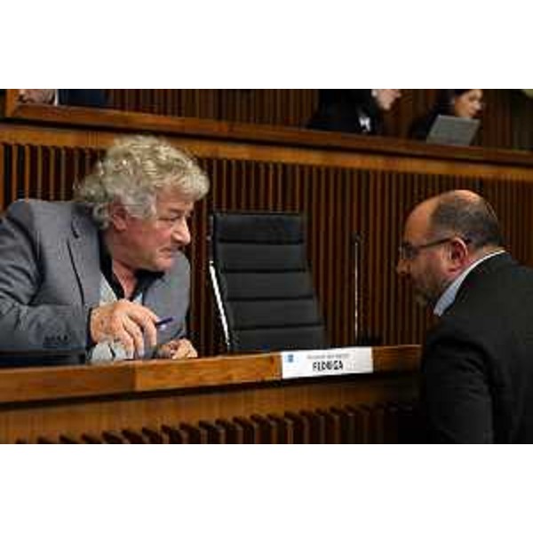 Elia Miani (Lega) e Diego Moretti (Pd) - Elia Miani (Lega) e Diego Moretti (Pd)