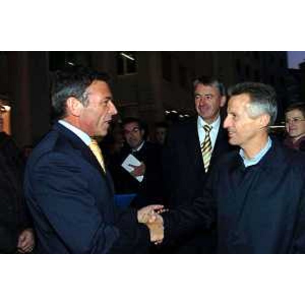Joerg Haider (Governatore della Carinzia), Riccardo Illy (Presidente della Regione Friuli Venezia Giulia). (Trieste, 19/11/04)